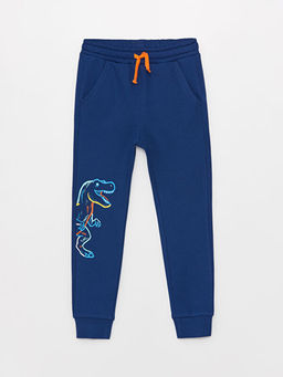 Beli Lastikli Bask?l? Erkek ?ocuk Jogger E?ofman Alt?