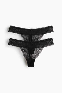 Pack de 2 bragas thong de encaje