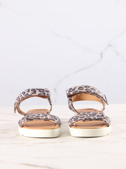 Босоножки 2020.115w.Бежевые леопард