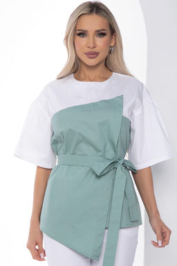 Костюм Сила нежности белый/фисташка К10164 - Lt collection фото 6