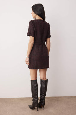 Murdum Kemerli Duz Kemerli K?sa / Mini Dokuma Elbise TWOAW26EL00365 - Trendyolmilla фото 4