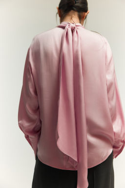 Blusa con fular decorativo - H&m фото 6