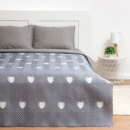 Покрывало евро Экономь и Я Сердца 200*2105см, 100% полиэстер, 190гр/м2