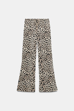 PANTAL?N SATINADO CORDONES ESTAMPADO ANIMAL / Leopardo - Zara фото 4
