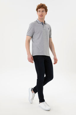 Мужская серая меланжевая базовая футболка - U.s. polo assn фото 11