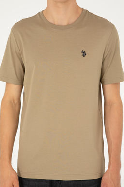 Мужская базовая футболка цвета хаки - U.s. polo assn фото 6