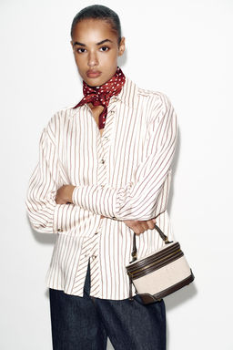 BOLSO R?GIDO COMBINADO / Beige claro