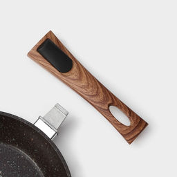 Сковорода Magistro Granit, d=20 см, съёмная ручка soft-touch, антипригарное покрытие, индукция, кованый алюминий, чёрная  фото 6