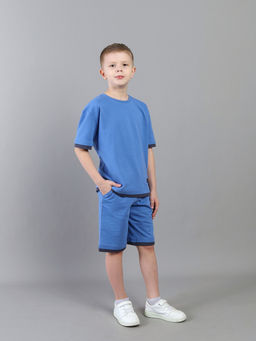 CRB wear / CSJB 90306-42K Комплект для мальчика (футболка, шорты),синий/Ex.Cherubino  фото 2
