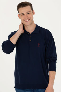 U. S. Polo Assn Мужской темно-синий базовый свитер - U.s. polo assn фото 11