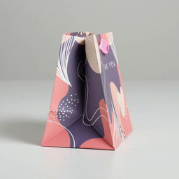 Цена за 2 шт. Пакет подарочный ламинированный квадратный, упаковка, «Thank you», 14 х 14 х 9 см