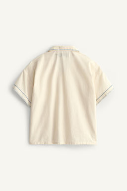 CAMISA PESPUNTES BORDADOS LIMITED EDITION / Crudo - Zara фото 5