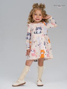 Платье Эля солнечные котики