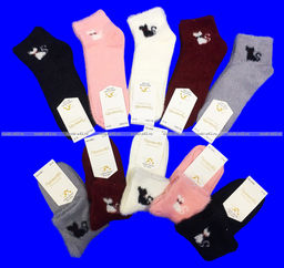 Цена за 5 пар. 5 ПАР - ПриветBS термоноски женские АНГОРА НОРКА "Кошечка" арт. 2680