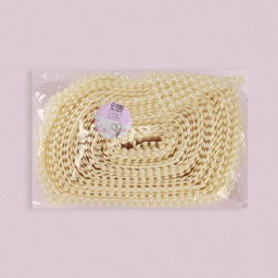 Лента с имитацией жемчуга, 4 см, 9±1 м, белая