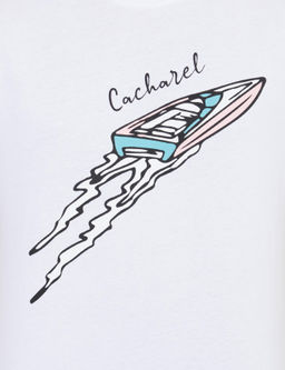 Белая футболка узкого кроя с круглым вырезом