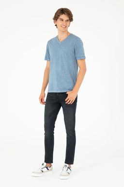 Мужская базовая футболка цвета индиго Неожиданная скидка в корзине - U.s. polo assn фото 4