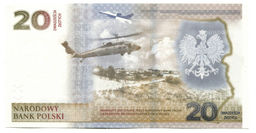 Банкнота 20 злотых 2022 года Польша  защита Польской восточной границы (в буклете)