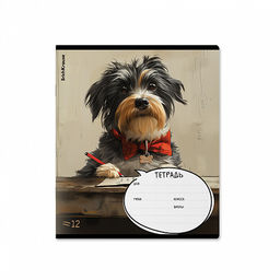 Цена за 10 шт. Тетрадь школьная ученическая ErichKrause Funny Friends, 12 листов, линейка (в плёнке по 10 шт.)_MIX-PACK  фото 4