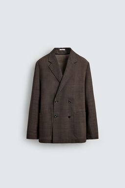 BLAZER CRUZADA TRAJE ESTRUCTURA 100% LANA / Marr?n - Zara фото 7