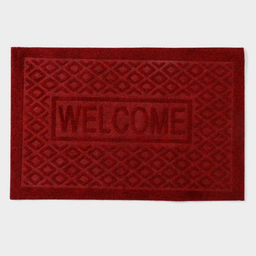 Коврик придверный Доляна Welcome, ромбы, влаговпитывающий, без окантовки, 38?58 см, цвет МИКС