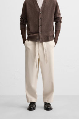 TEXTURED TROUSERS WITH BELT - Zara фото 11