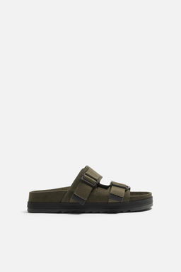 DOUBLE STRAP LEATHER SANDALS - Zara фото 13