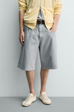 BERMUDA DENIM CINTURA EFECTO SUPERPOSICI?N / Azul lavado - Zara фото 2
