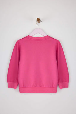 Ac?k Turuncu Pamuklu Cicekli K?z Cocuk Regular Orme Sweatshirt TKDAW25SW00020 - Trendyolmilla фото 10