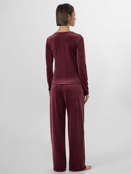 Комплект домашний женский велюровый бордовый - Mark formelle фото 2