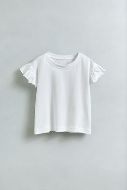 PLAIN T-SHIRT WITH RUFFLES - Zara фото 5