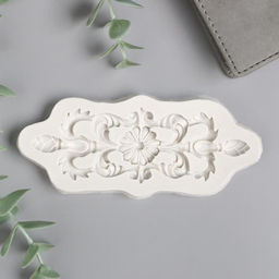 Молд силиконовый Узор - цветок и вензеля 5.7?13.3 см