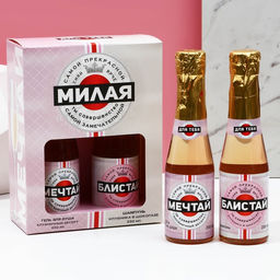 Подарочный набор Мечтай!, гель для душа и шампунь для волос шампанское, 2?250 мл, Чистое счастье