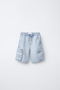 BERMUDA DENIM CARGO URBAN / Azul