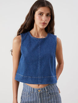 Bisiklet Yaka Jean Bluz