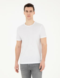 Beyaz Slim Fit Ti__rt