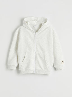 Kap??onlu Erkek ?ocuk Fermuarl? Sweatshirt