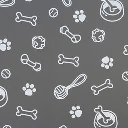 Коврик силиконовый под миску «Паттерн», 30х40 см, серый