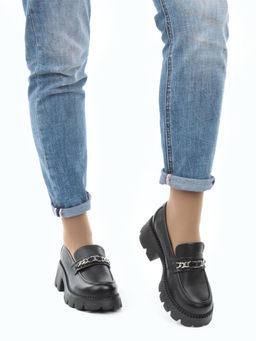 03-5939 BLACK Лоферы женские (натуральная кожа) - Фабричный китай фото 3