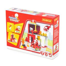 Конструктор Макси - Пожарная станция (64 элемента) (в коробке) - Полесье фото 2