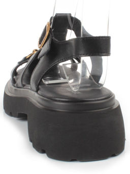 08-PEAG54-2 BLACK Босоножки женские (натуральная кожа)