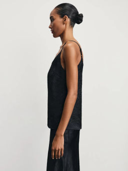 Атласный топ на бретелях / Zarina фото 4