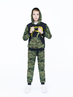 Костюм детский хаки/черный принт дино 747 (98, 56)