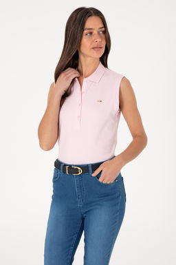 Футболка U.S. Polo Assn Polo без рукавов светло-розовая