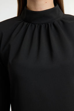 TRENDYOLMILLA Koyu Fusya A Kesim Dik Yaka Mini Dokuma Elbise TWOAW25EL00266  фото 4