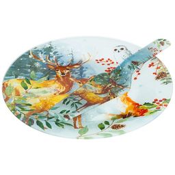 НАБОР ДЛЯ ТОРТА:БЛЮДО+ЛОПАТКА Д=28 СМ КОЛЛЕКЦИЯ ЗИМНЯЯ СКАЗКА