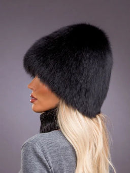 шапка Сноп черный песец - Davidovfox фото 5