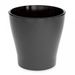 Горшок для цветов пластмассовый "Лея" 3,6л, д19см, h18,5см, со вставкой, с автополивом, графитовый (Россия)
