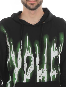 2627/7350 BLACK/GREEN Костюм спортивный мужской (75% хлопок, 20% полиэстер, 5% спандекс)