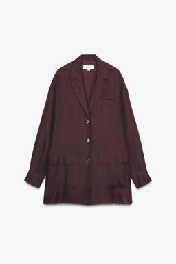 LONG LINEN BLAZER - Zara фото 10